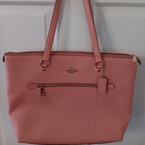 Coach Cross grain Leather Gallery Tote Shell Pink